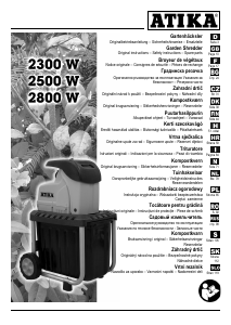 Priročnik Atika 2500 W Vrtni drobilnik