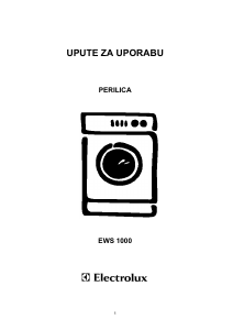 Priručnik Electrolux EWS1000 Stroj za pranje rublja