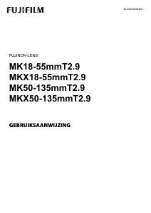 Handleiding Fujifilm Fujinon MKX18-55mmT2.9 Objectief