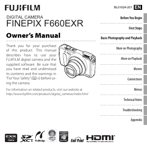 Manual Fujifilm FinePix F660EXR Digital Camera