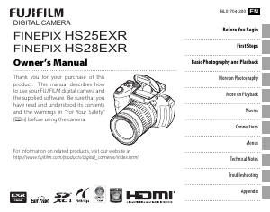 Manual Fujifilm FinePix HS25EXR Digital Camera
