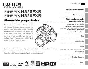 Mode d’emploi Fujifilm FinePix HS25EXR Appareil photo numérique