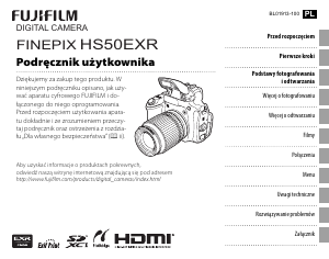 Instrukcja Fujifilm FinePix HS50EXR Aparat cyfrowy