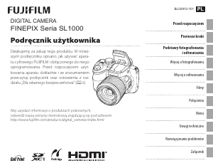 Instrukcja Fujifilm FinePix SL1000 Aparat cyfrowy