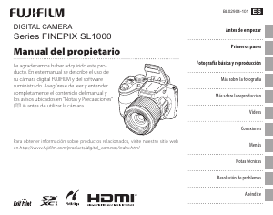 Manual de uso Fujifilm FinePix SL1000 Cámara digital