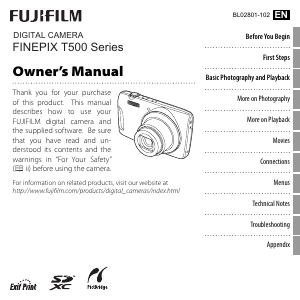 Manual Fujifilm FinePix T500 Digital Camera