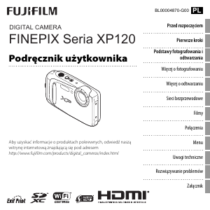 Instrukcja Fujifilm FinePix XP120 Aparat cyfrowy