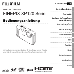 Bedienungsanleitung Fujifilm FinePix XP120 Digitalkamera