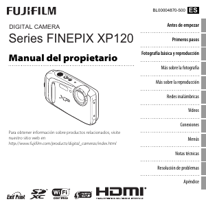 Manual de uso Fujifilm FinePix XP120 Cámara digital