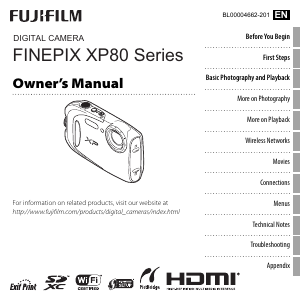 Manual Fujifilm FinePix XP80 Digital Camera