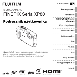 Instrukcja Fujifilm FinePix XP80 Aparat cyfrowy