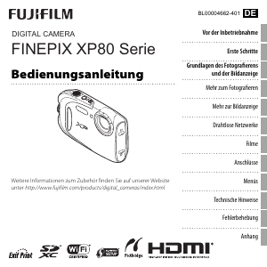 Bedienungsanleitung Fujifilm FinePix XP80 Digitalkamera