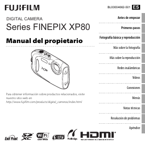 Manual de uso Fujifilm FinePix XP80 Cámara digital