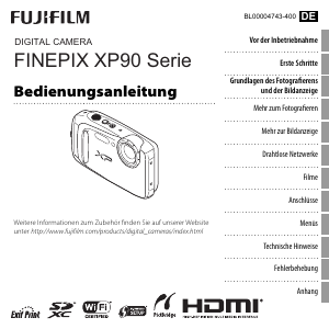 Bedienungsanleitung Fujifilm FinePix XP90 Digitalkamera