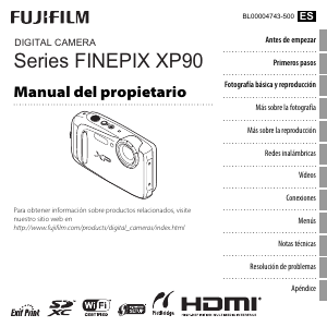 Manual de uso Fujifilm FinePix XP90 Cámara digital