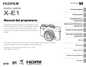 Manual de uso Fujifilm X-E1 Cámara digital