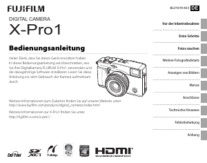 Bedienungsanleitung Fujifilm X-Pro1 Digitalkamera