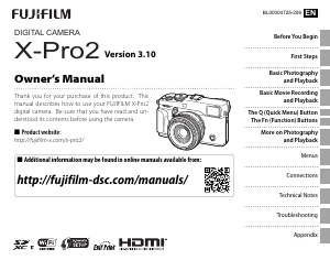 Manual Fujifilm X-Pro2 Digital Camera