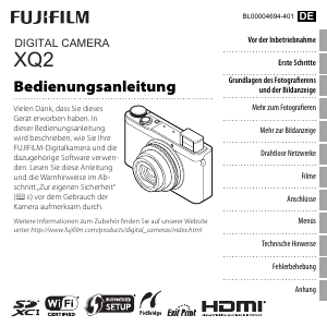 Bedienungsanleitung Fujifilm XQ2 Digitalkamera