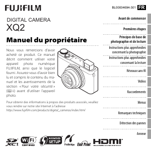 Mode d’emploi Fujifilm XQ2 Appareil photo numérique