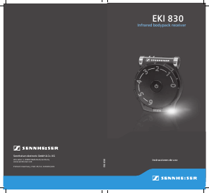 Manual de uso Sennheiser EKI 830 Receptor de petaca