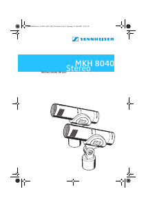 Manual de uso Sennheiser MKH 8040 Micrófono