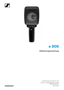 Bedienungsanleitung Sennheiser e 906 Mikrofon