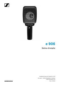 Mode d’emploi Sennheiser e 906 Microphone