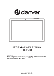 Brugsanvisning Denver TIQ-10494 Tablet