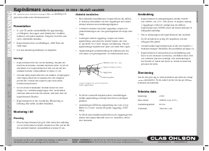 Bruksanvisning Clas Ohlson EMV2001 Kupévärmare