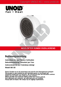 Manuale Unold 86130 Termoventilatore