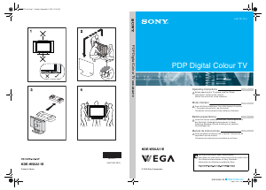Manual Sony KDE-W50A11E Plasma Television