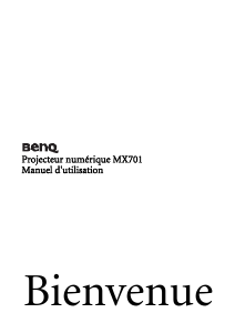 Mode d’emploi BenQ MX701 Projecteur