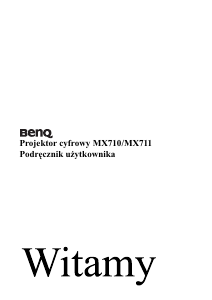Instrukcja BenQ MX710 Projektor
