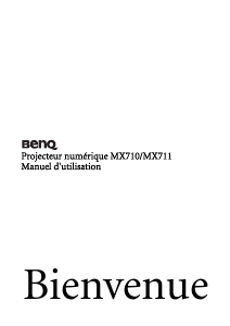 Mode d’emploi BenQ MX710 Projecteur