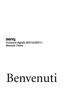 Manuale BenQ MX710 Proiettore