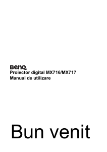 Manual BenQ MX716 Proiector