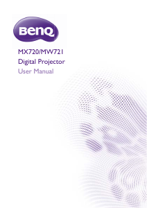 Manual BenQ MX720 Projector