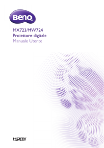 Manuale BenQ MX723 Proiettore