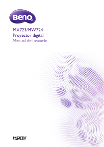 Manual de uso BenQ MX723 Proyector