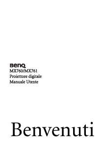 Manuale BenQ MX760 Proiettore