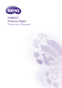 Manual BenQ MX805ST Projetor