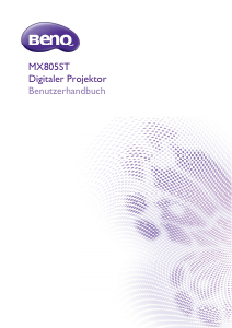 Bedienungsanleitung BenQ MX805ST Projektor