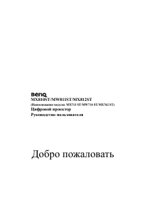 Руководство BenQ MX810ST Проектор