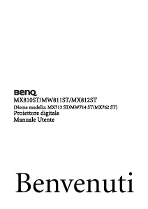 Manuale BenQ MX810ST Proiettore