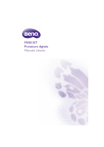 Manuale BenQ MX813ST Proiettore