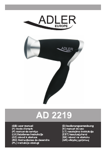 Manual Adler AD 2219 Secador de cabelo