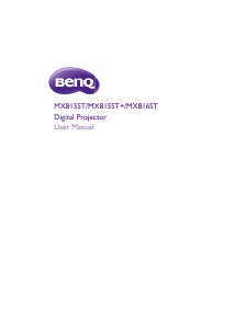 Manual BenQ MX815ST Projector