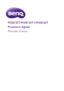 Manuale BenQ MX816ST Proiettore