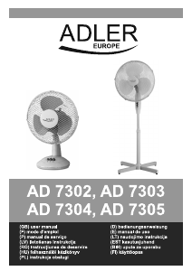 Rokasgrāmata Adler AD 7302 Ventilators